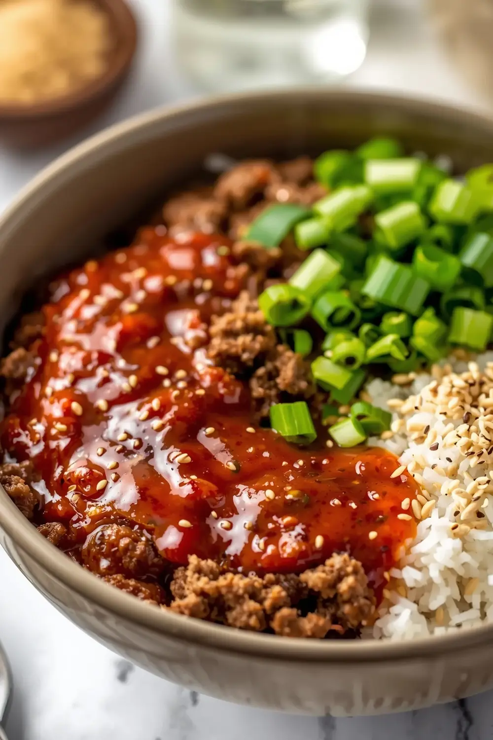 Korean ground beef bowl