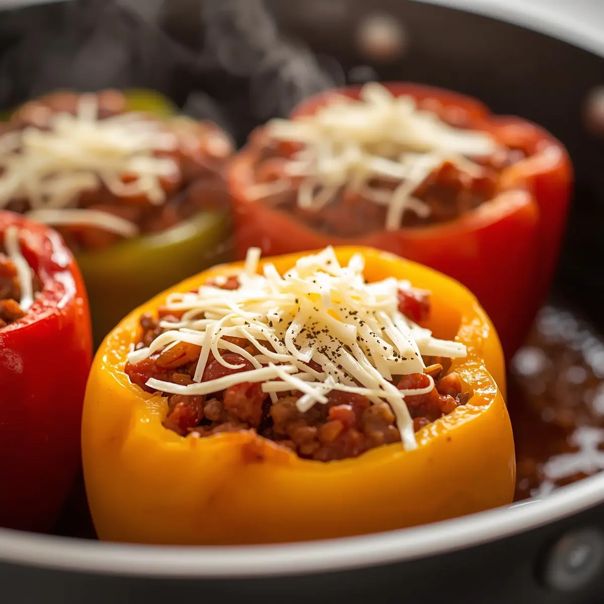 Cooking instructions for ground beef stuffed peppers