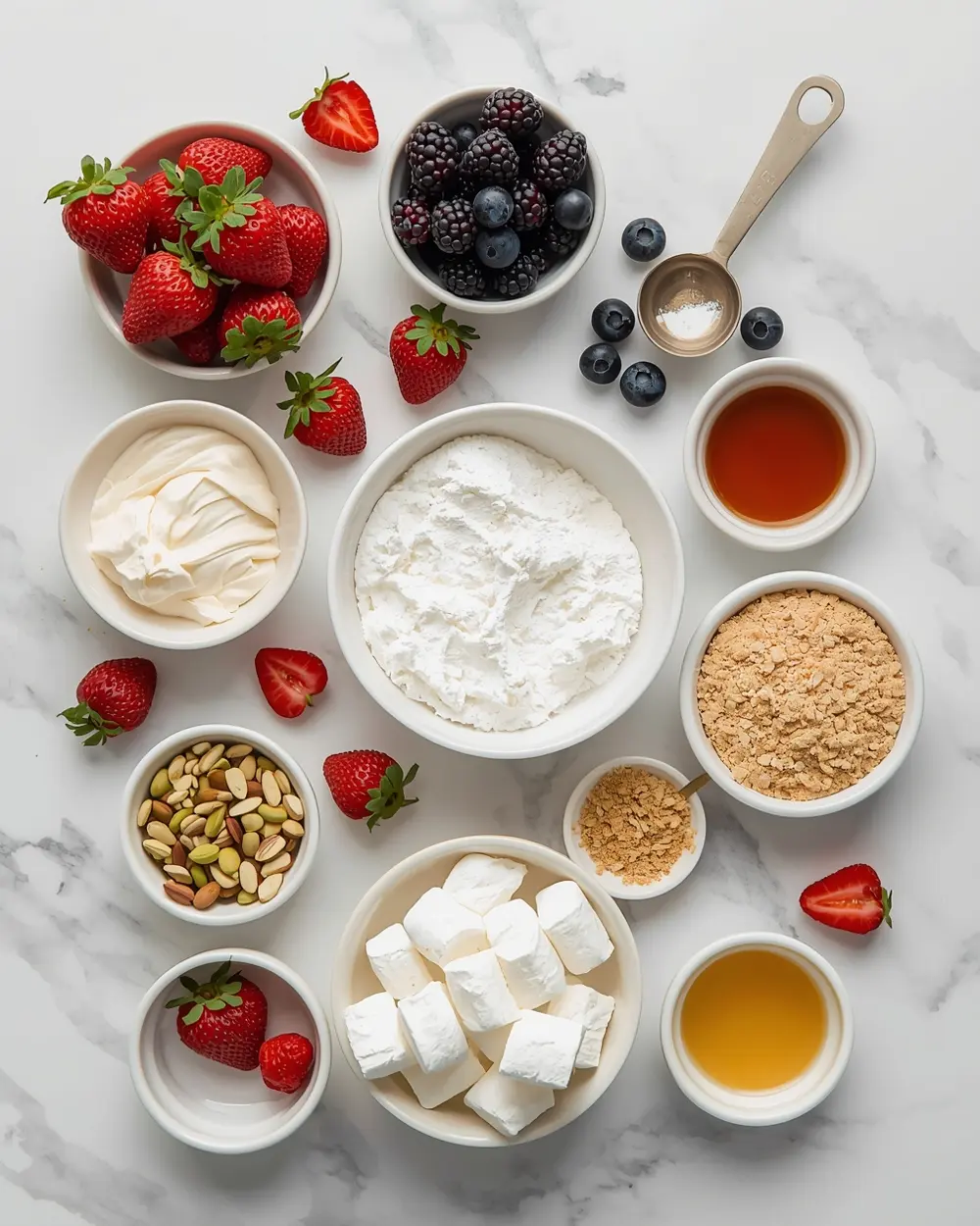 Ingredients for 4th july dessert board family