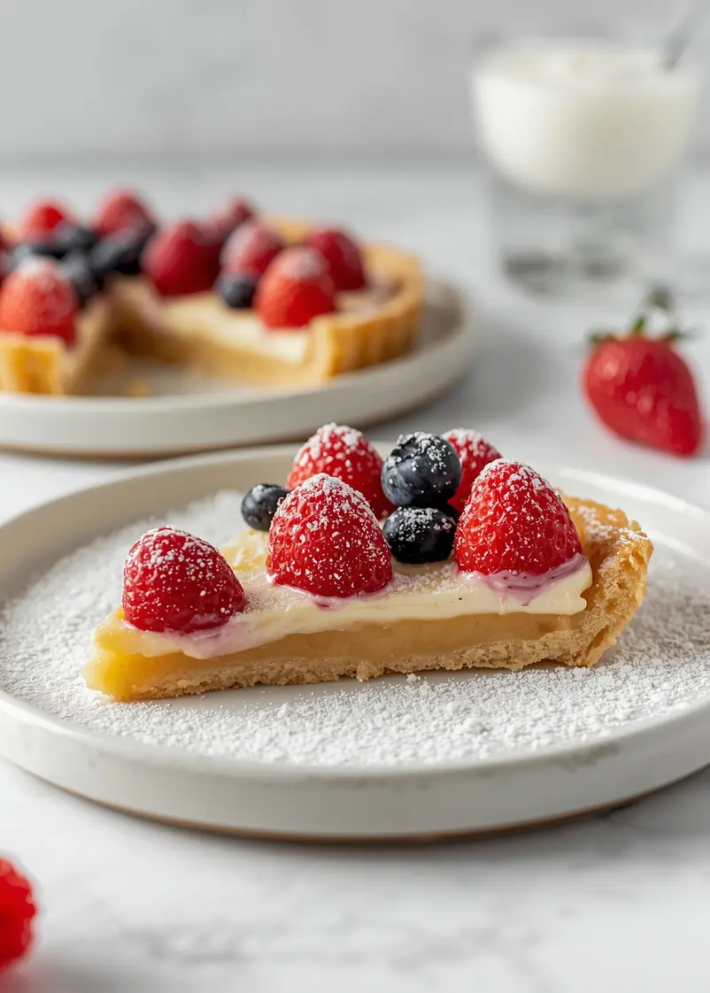 4th july fruit tart family ready to serve