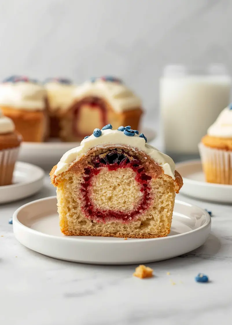 4th july pull apart cupcakes family ready to serve
