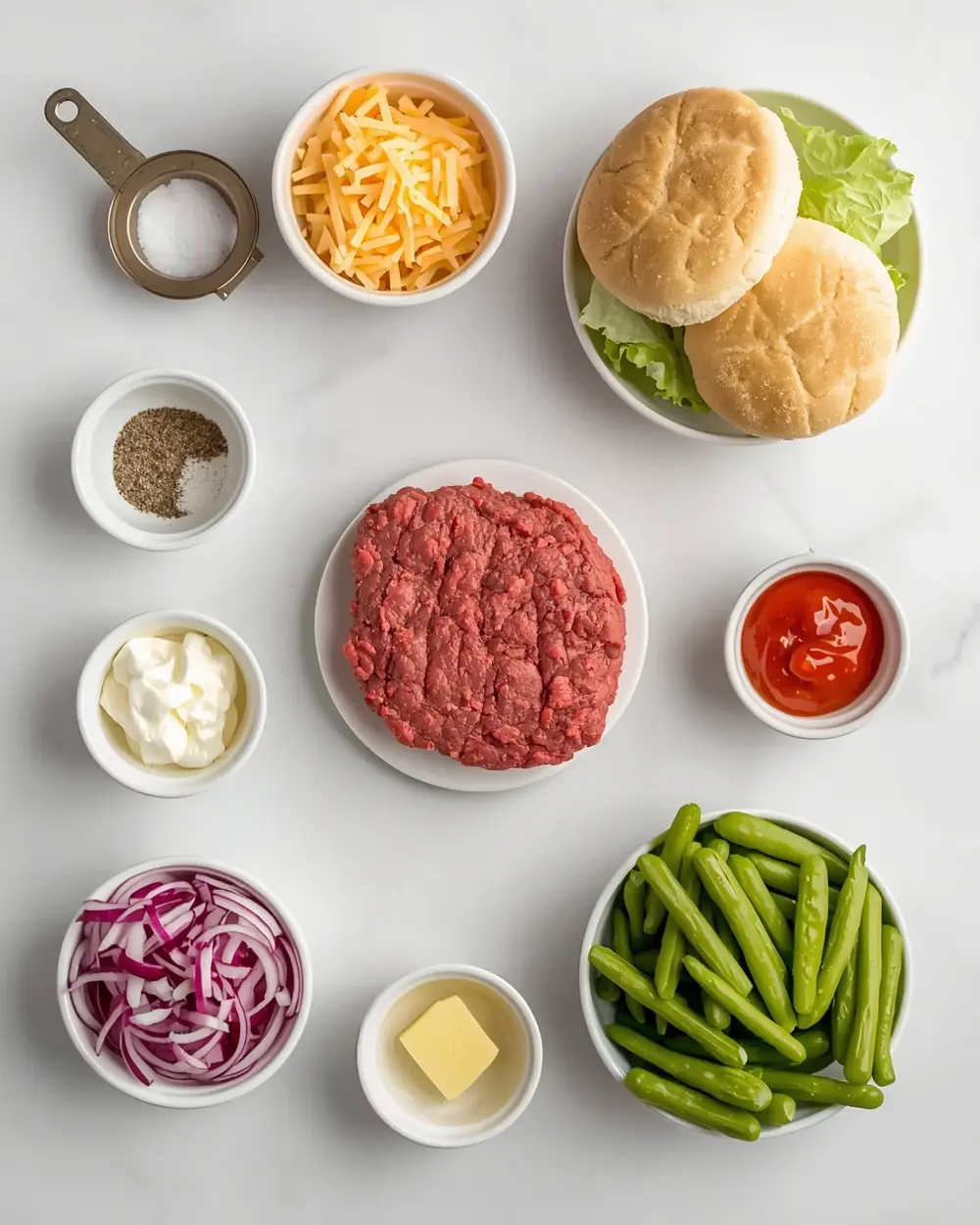 Ingredients for 4th july smash burgers family