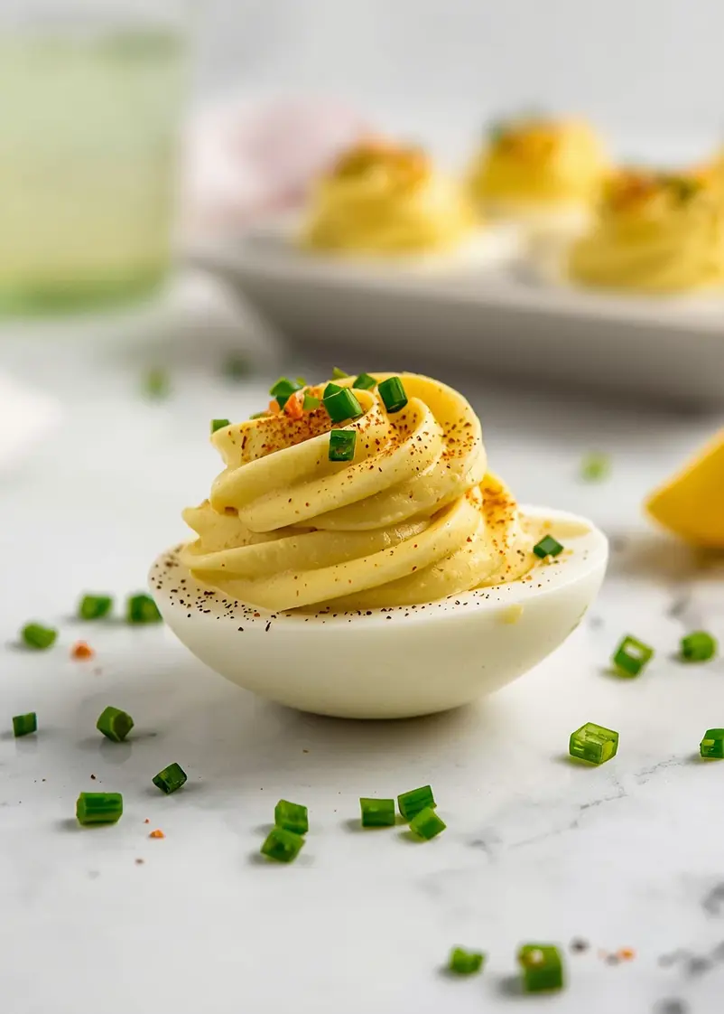 4th of july deviled eggs family ready to serve