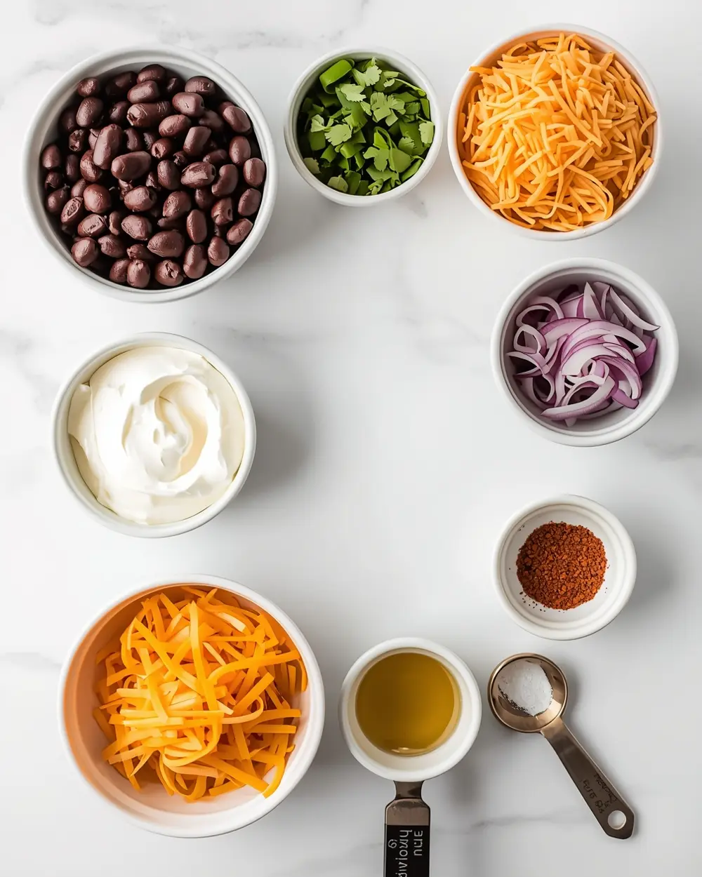 Ingredients for 7 layer dip family easy