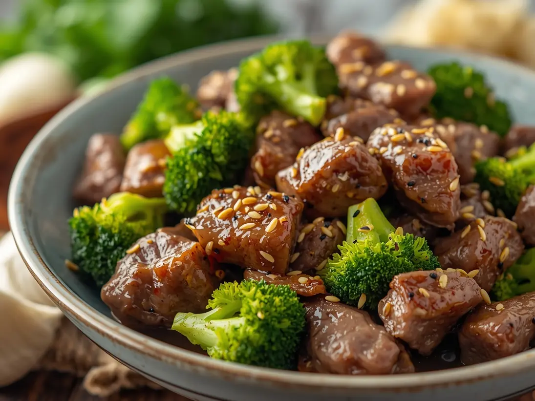 beef and broccoli stir fry ready to serve