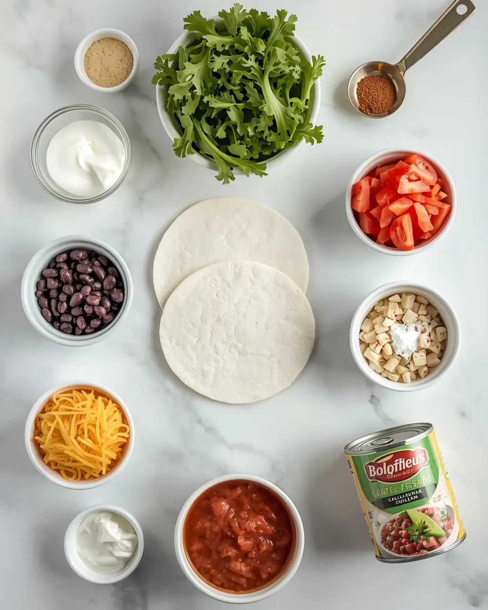 Ingredients for beef taco bar family easy