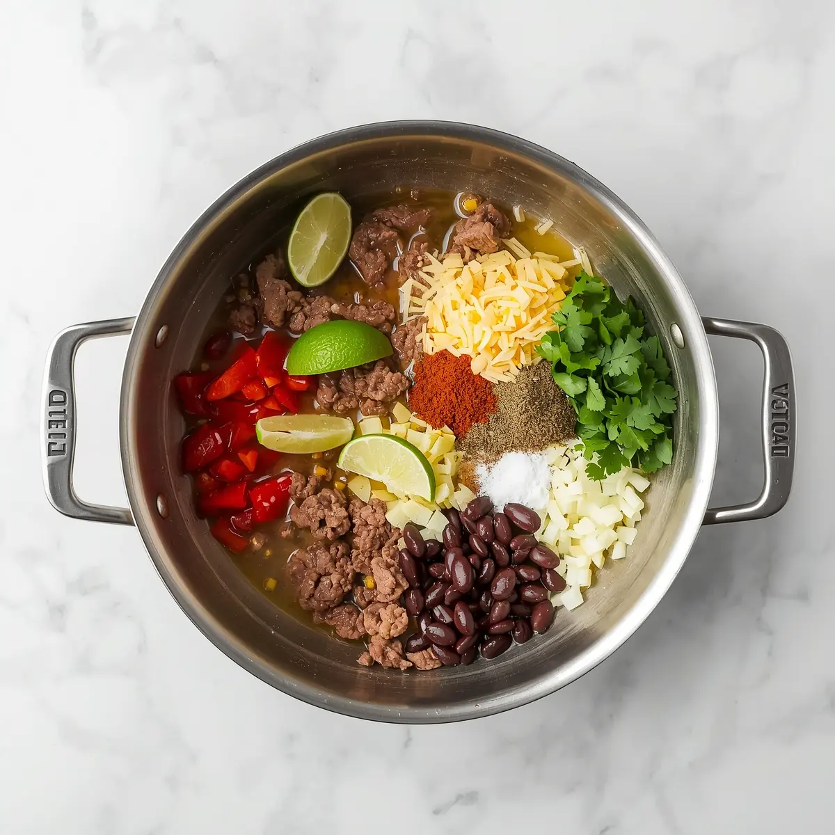 Cooking instructions for beef taco skillet