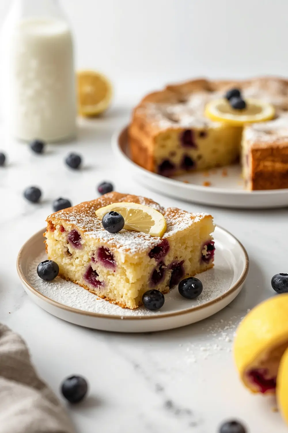 blueberry lemon poke cake family