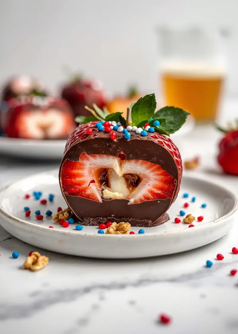 chocolate covered strawberries family ready to serve