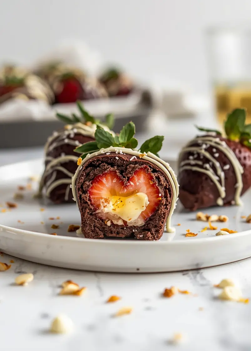 chocolate covered strawberries family ready to serve