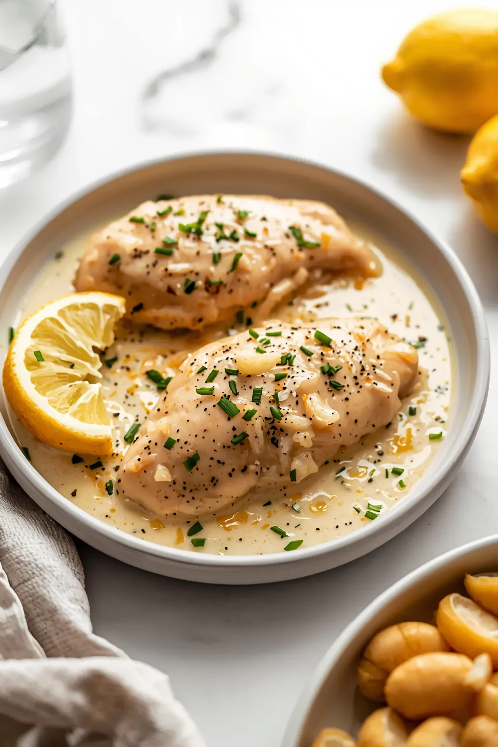 creamy lemon garlic chicken family