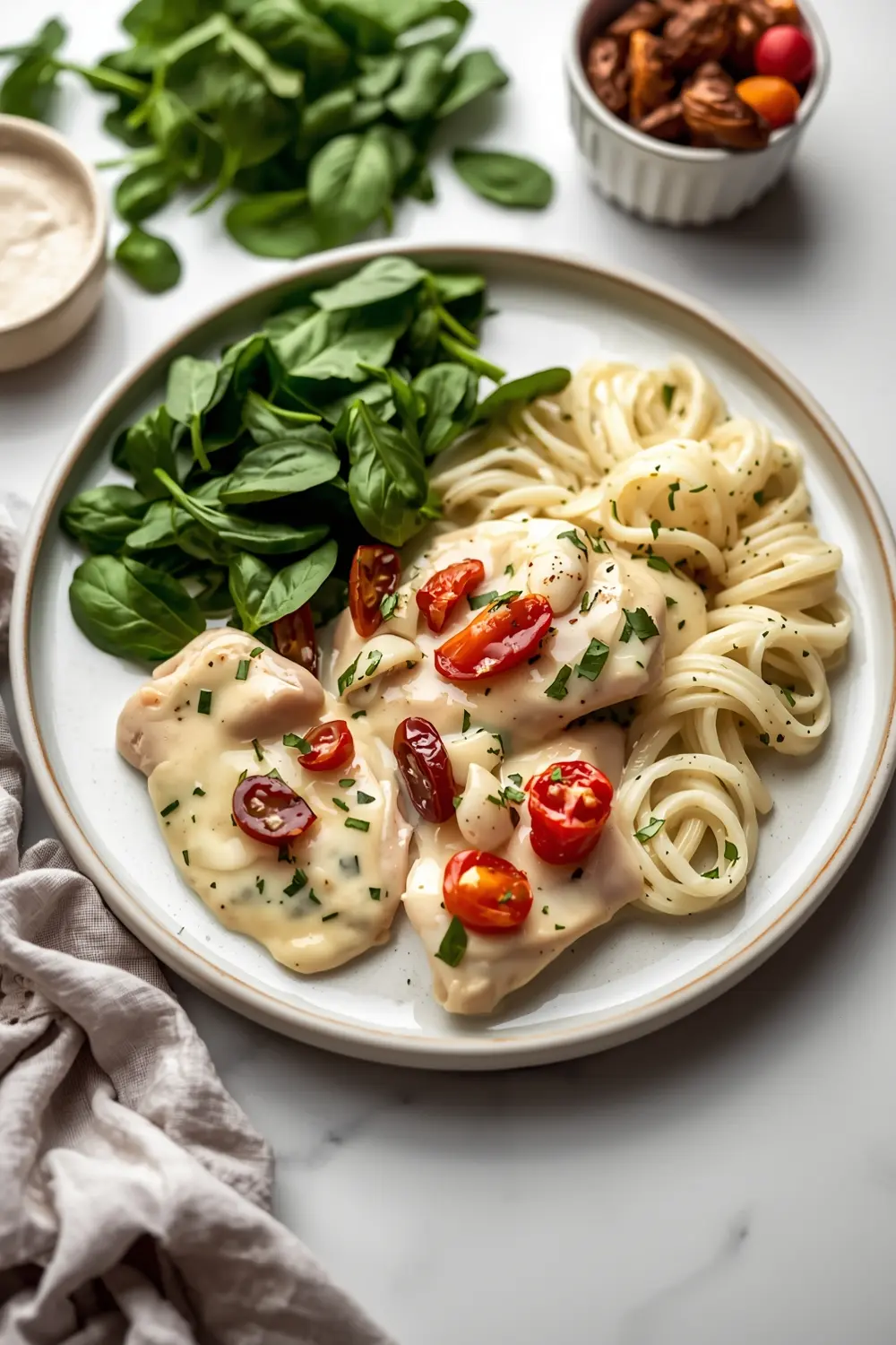 creamy tuscan chicken family