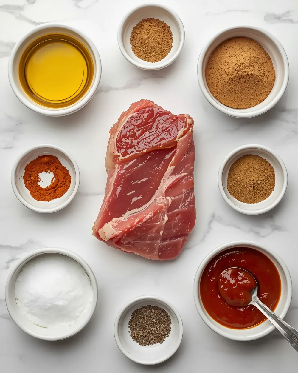 Ingredients for fall off bone beef ribs family