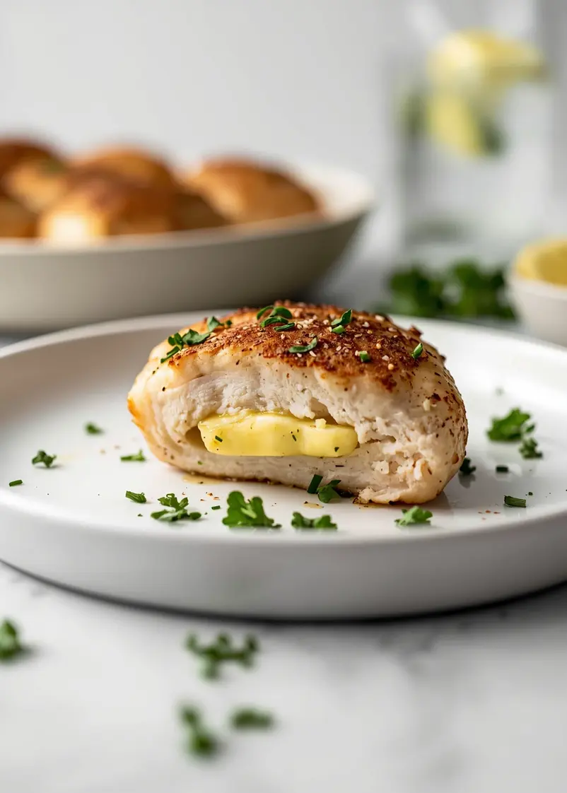 garlic butter chicken bites family ready to serve