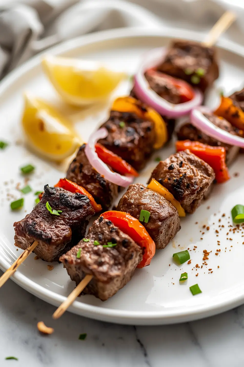 grilled beef skewers family