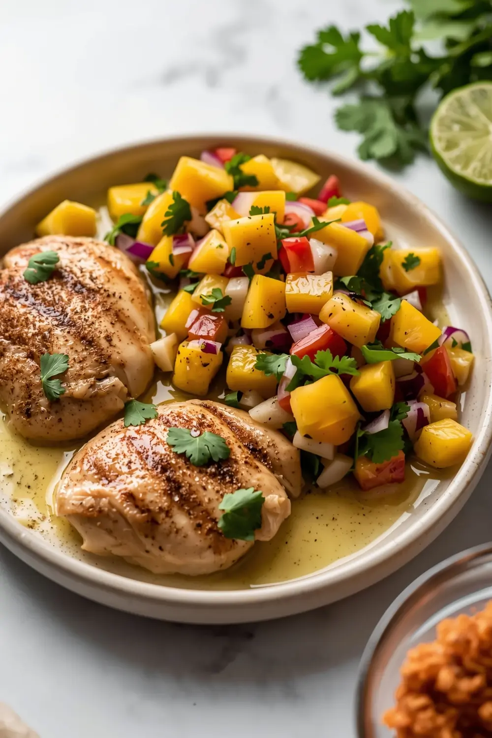 grilled chicken mango salsa family