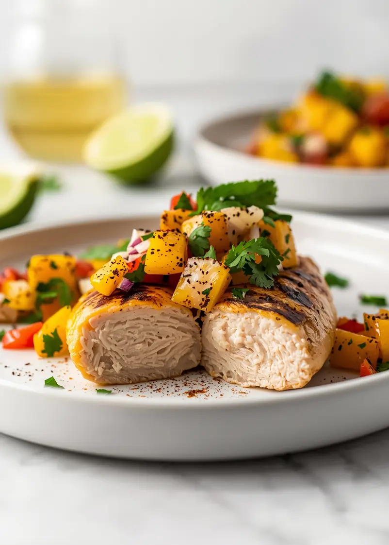 grilled chicken mango salsa family ready to serve