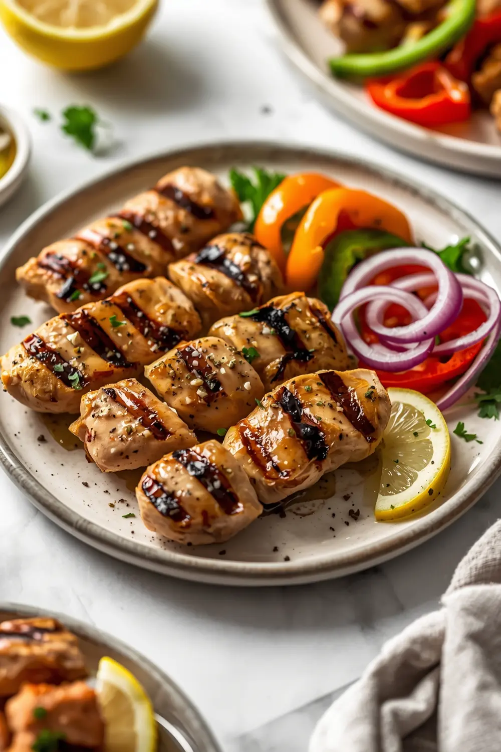 grilled chicken souvlaki family