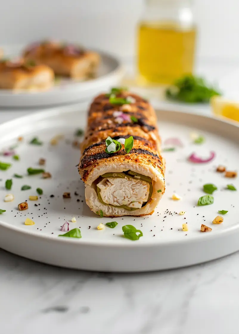 grilled chicken souvlaki family ready to serve