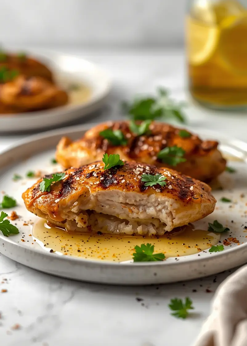grilled chicken thigh marinade family ready to serve