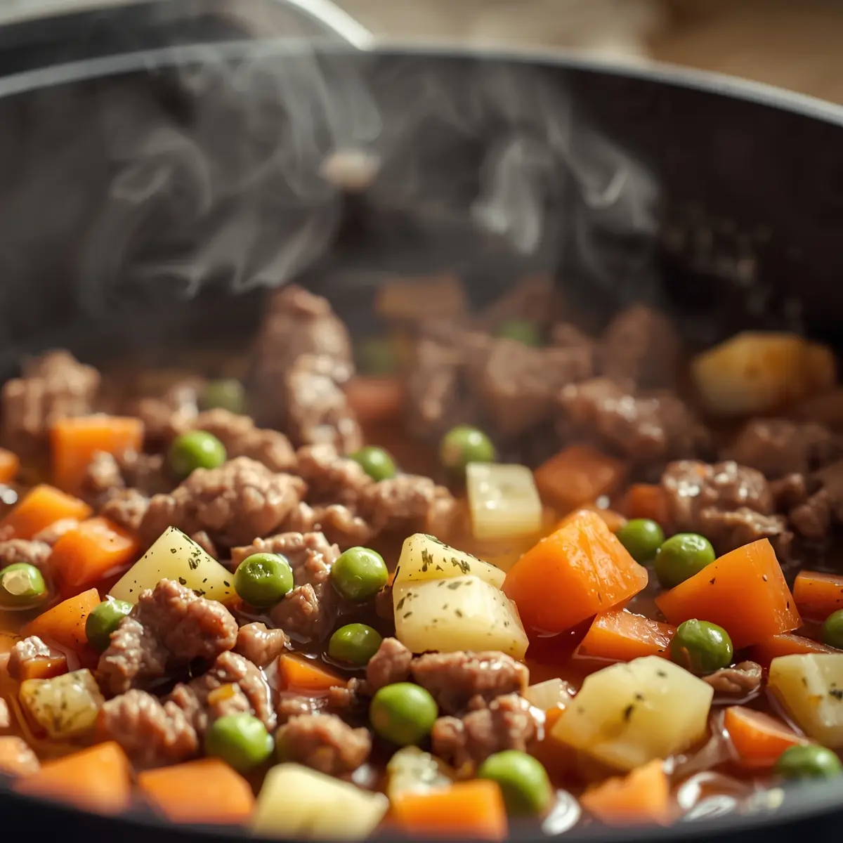 Cooking instructions for hamburger soup recipe