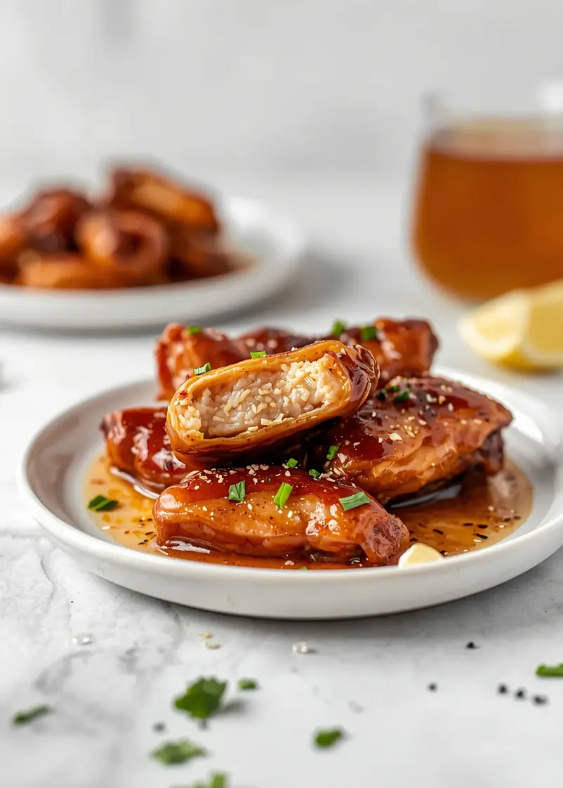 honey garlic chicken wings family ready to serve