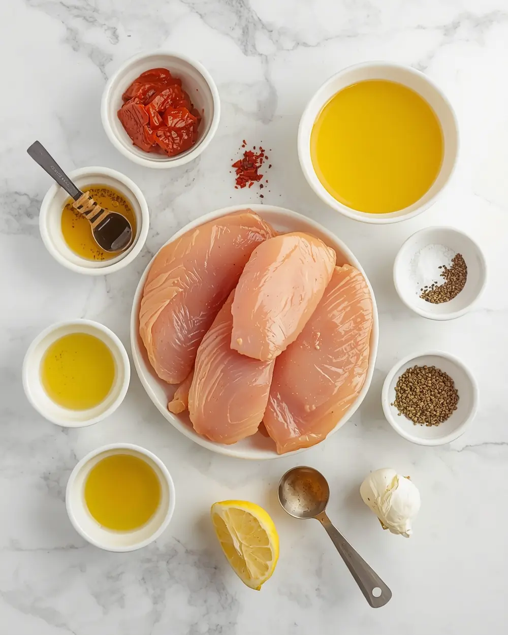 Ingredients for honey mustard grilled chicken family recipe