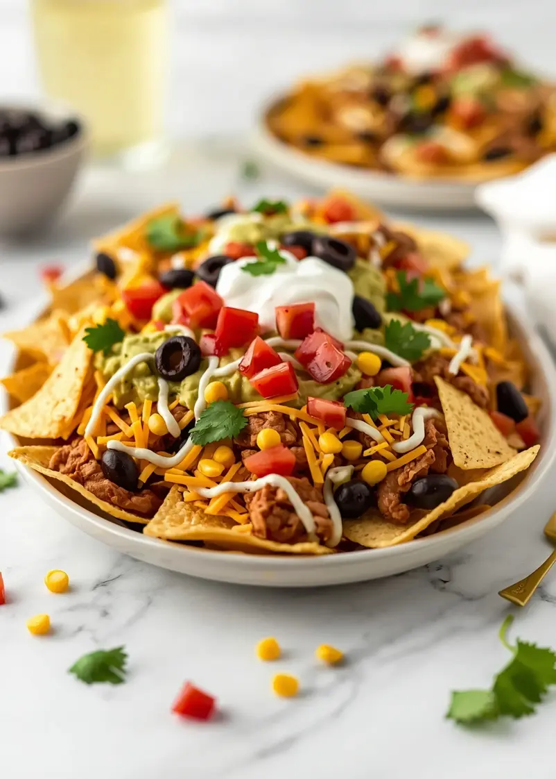 loaded nachos family 4th july ready to serve