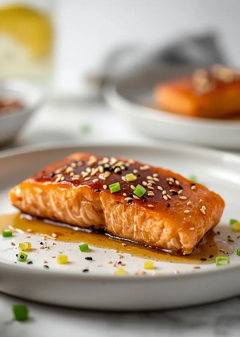miso glazed salmon family ready to serve