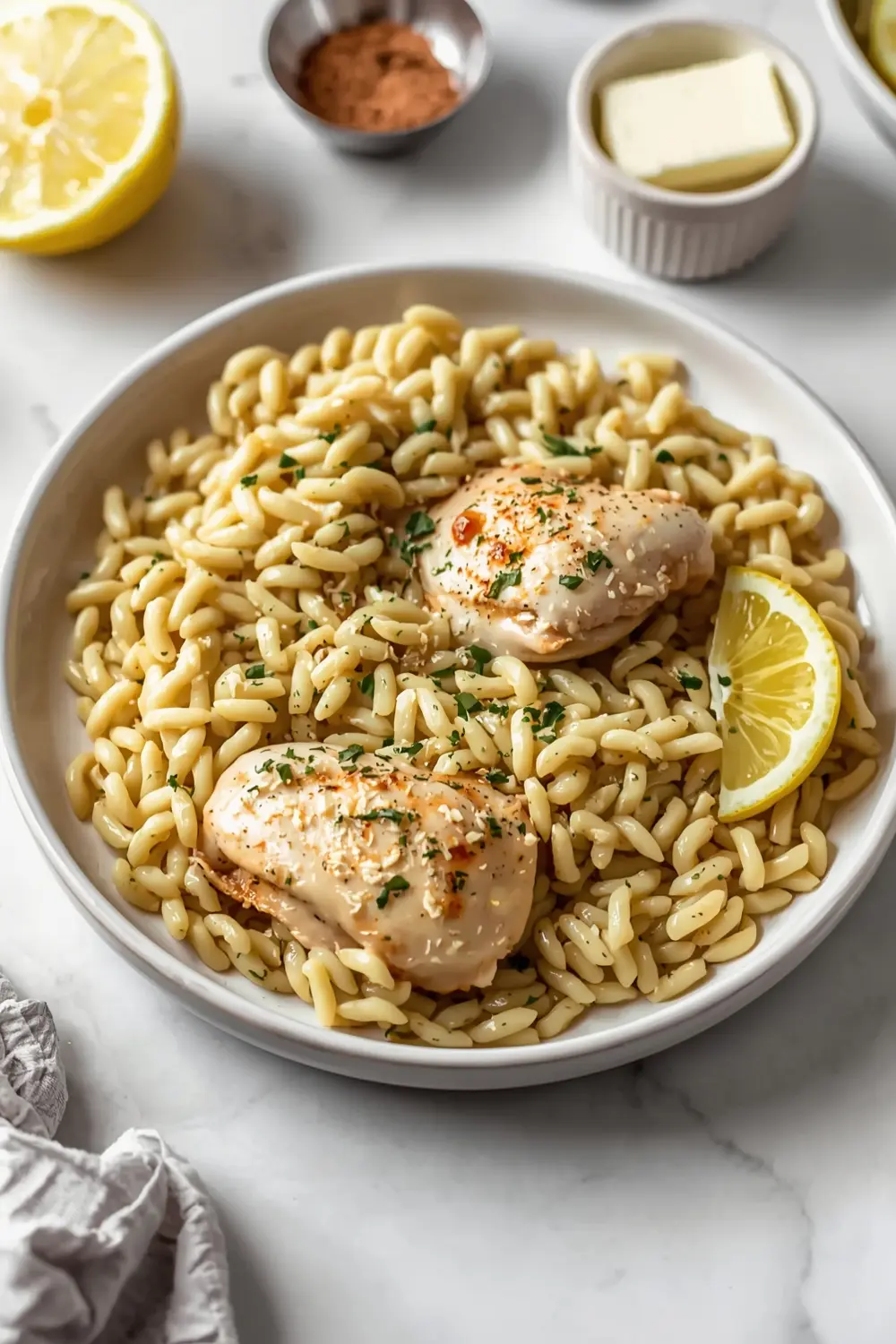 one pan lemon chicken orzo family