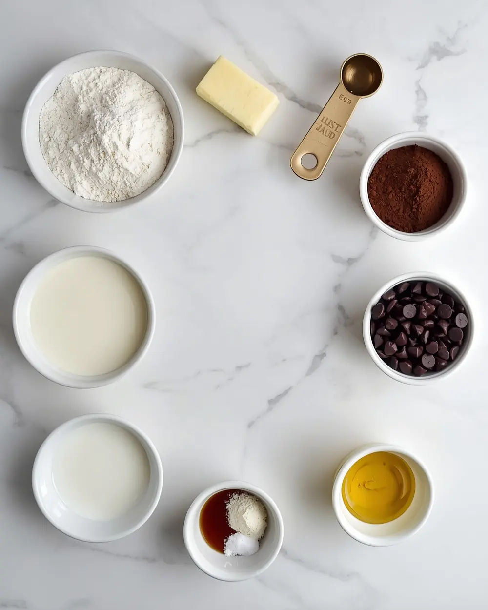 Ingredients for patriotic brownie bites family