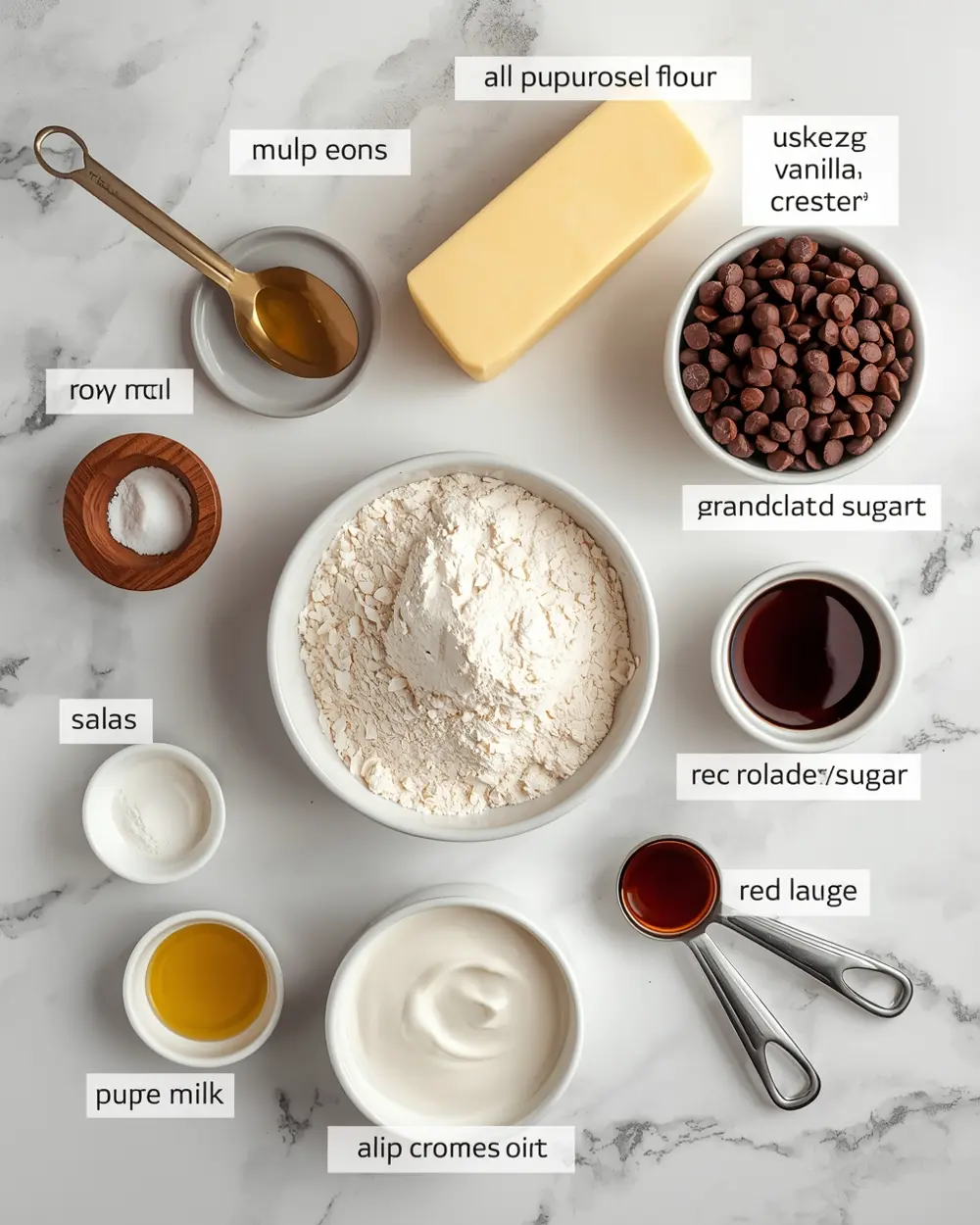 Ingredients for patriotic cake pops family kids