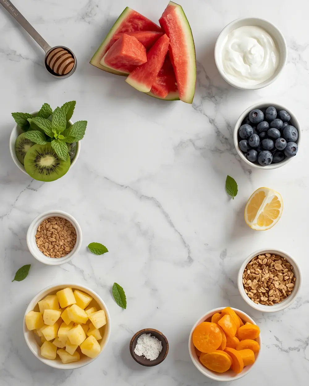 Ingredients for patriotic fruit platter family