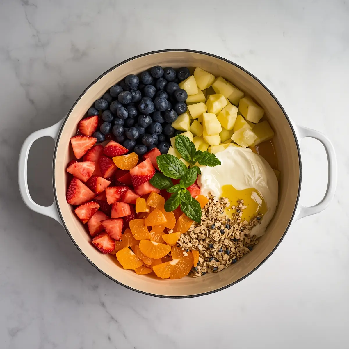 Cooking instructions for patriotic fruit platter family