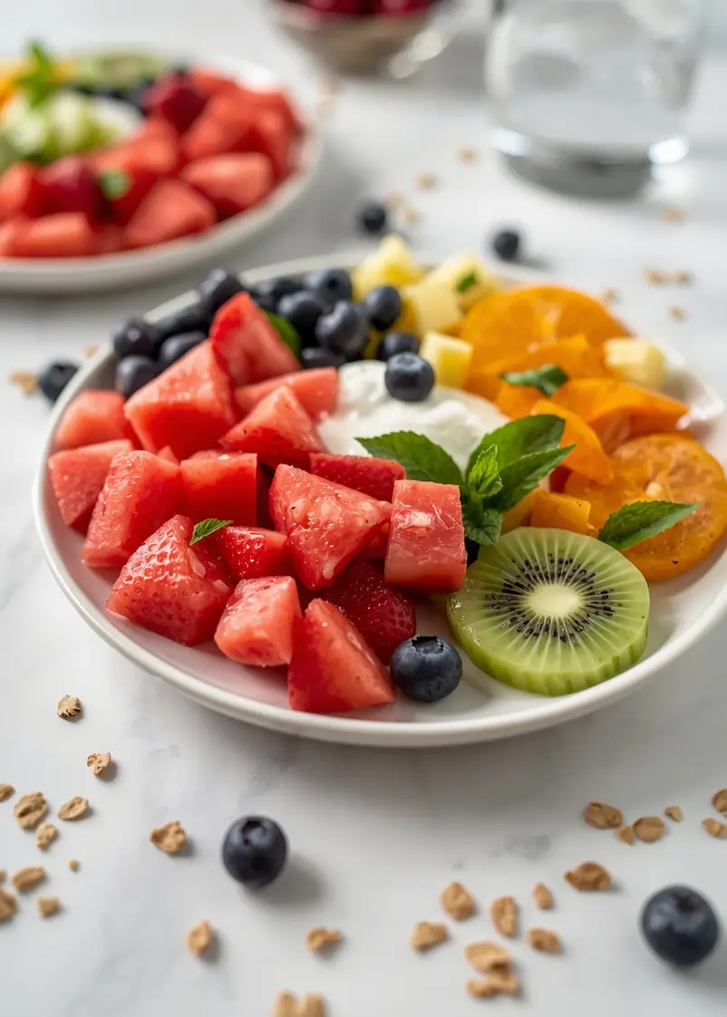 patriotic fruit platter family ready to serve