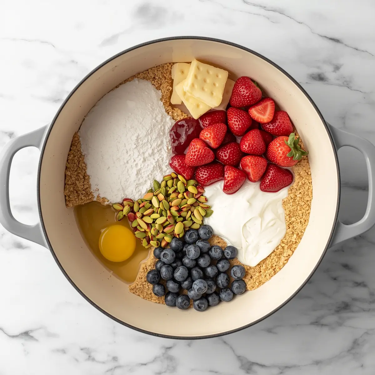 Cooking instructions for patriotic icebox cake family