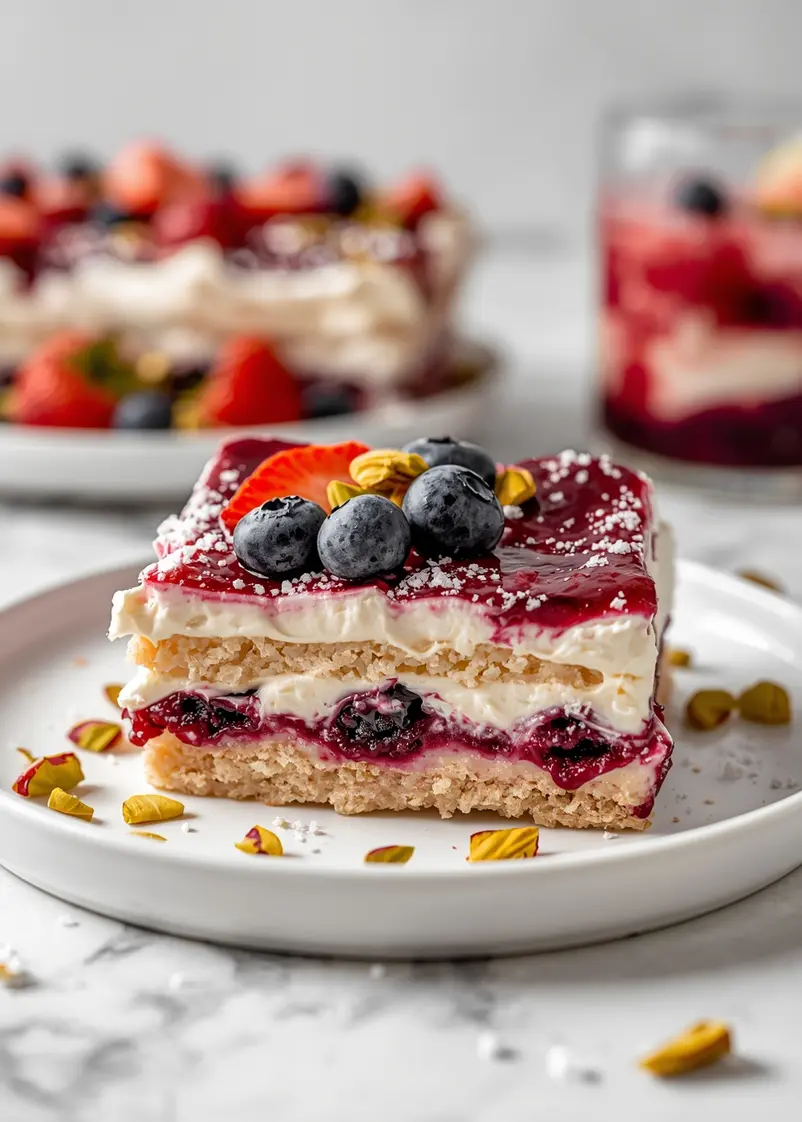 patriotic icebox cake family ready to serve