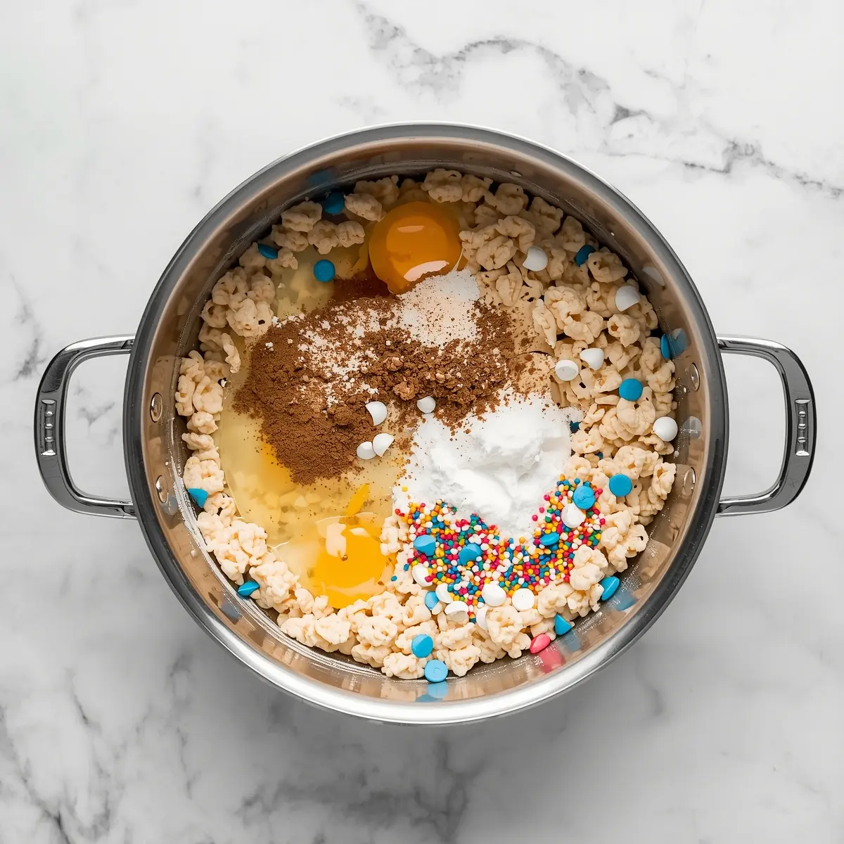 Cooking instructions for patriotic rice krispie treats family