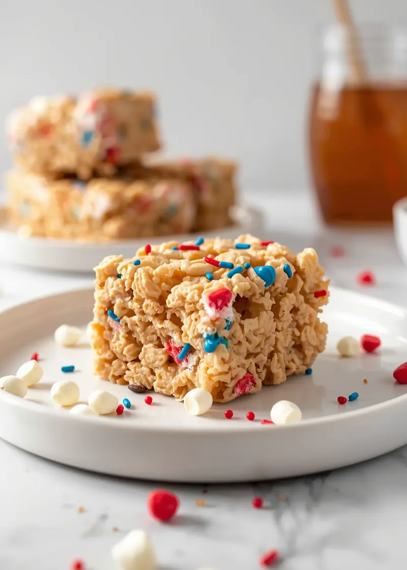 patriotic rice krispie treats family ready to serve