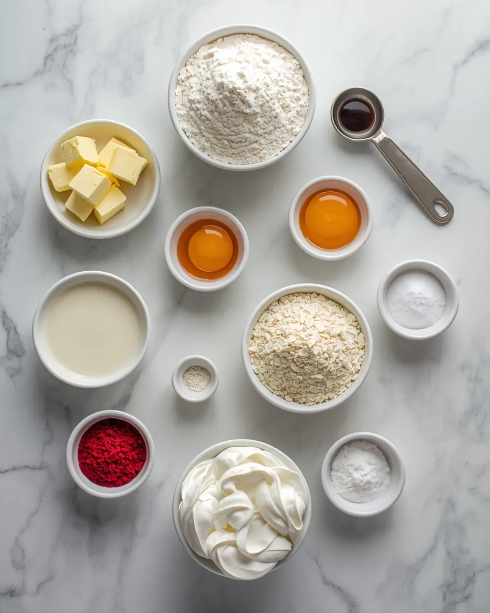 Ingredients for patriotic sugar cookies family