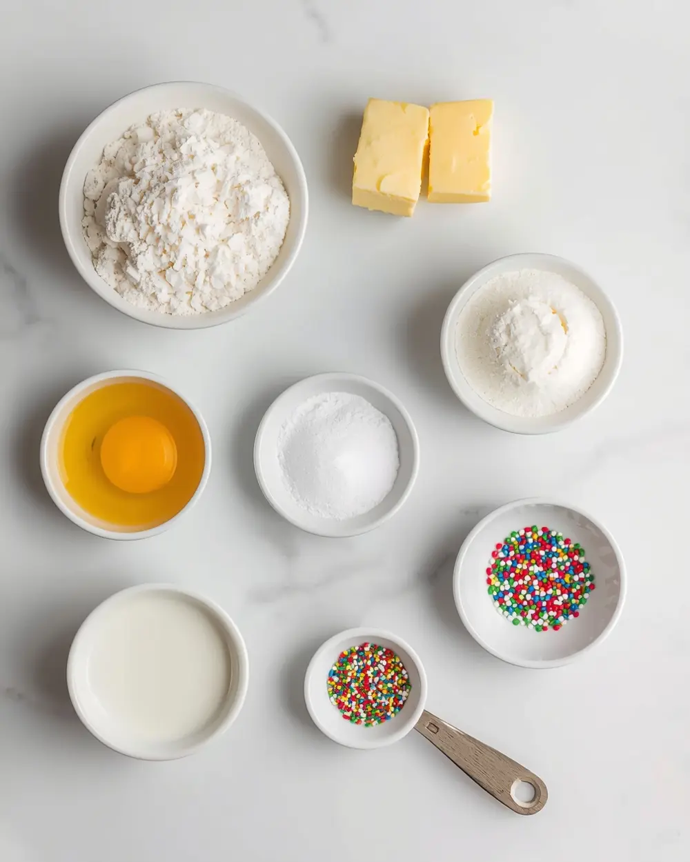 Ingredients for patriotic sugar cookies family