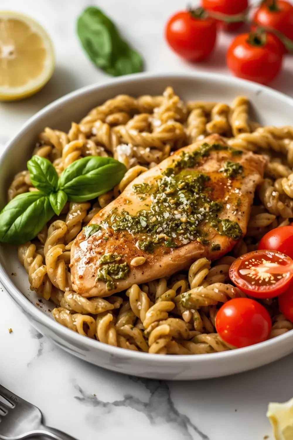 pesto chicken pasta family