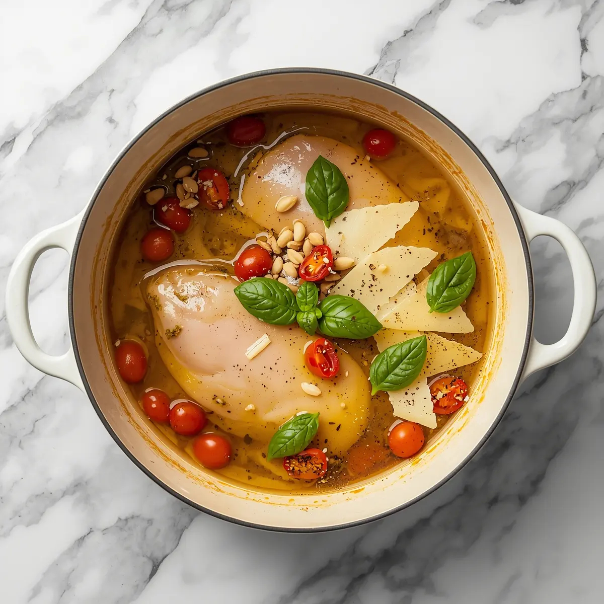 Cooking instructions for pesto chicken pasta family