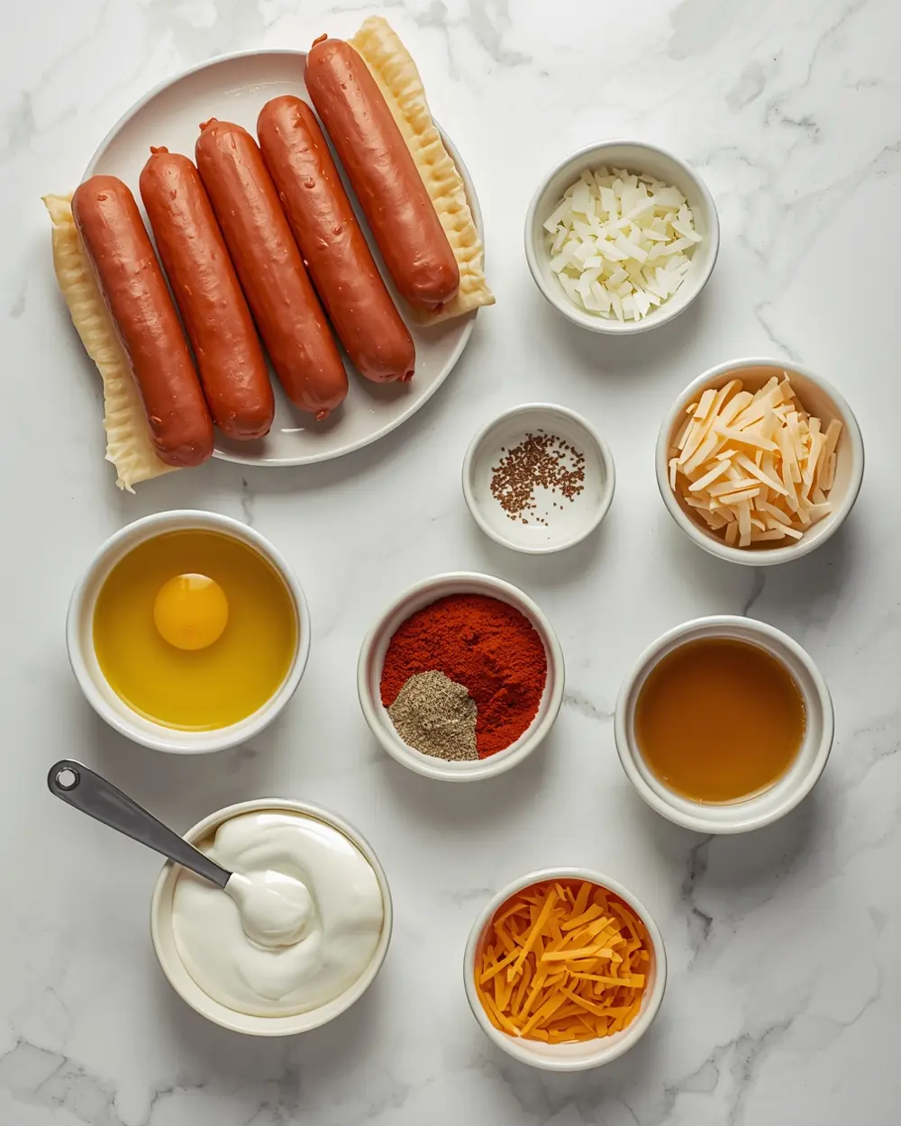 Ingredients for pigs in blanket family kids