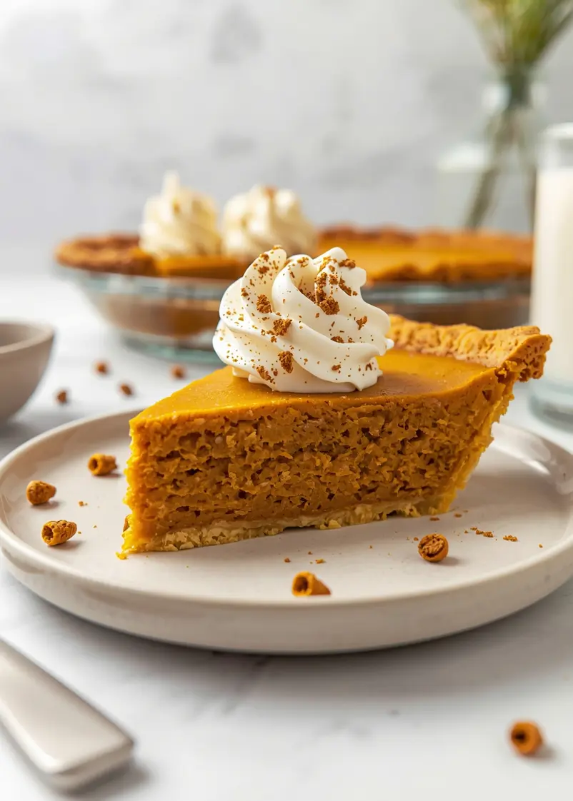pumpkin pie easy Thanksgiving ready to serve