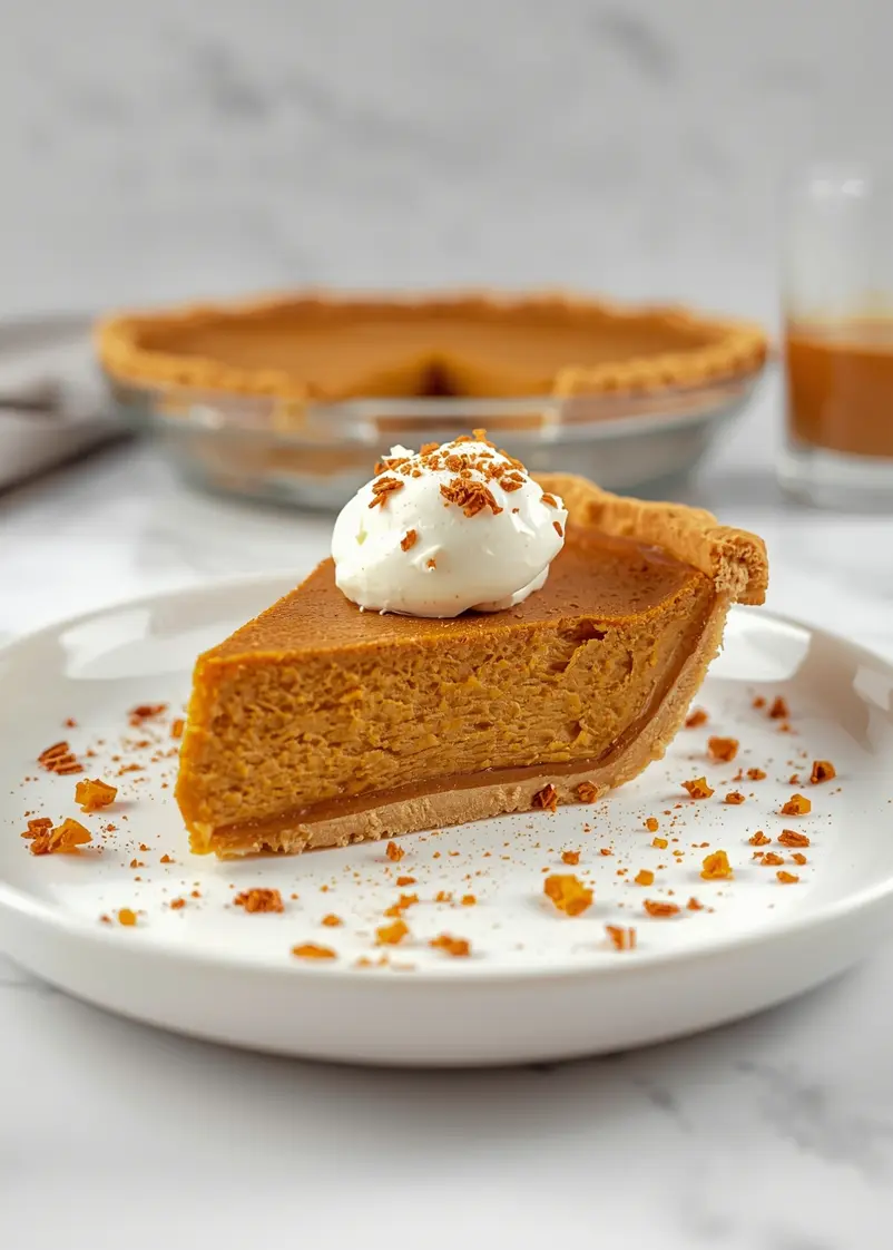 pumpkin pie easy Thanksgiving ready to serve