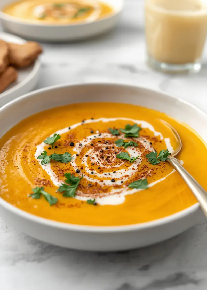 pumpkin soup easy family fall ready to serve