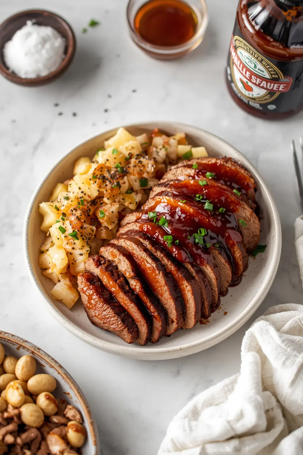 slow cooker BBQ brisket family