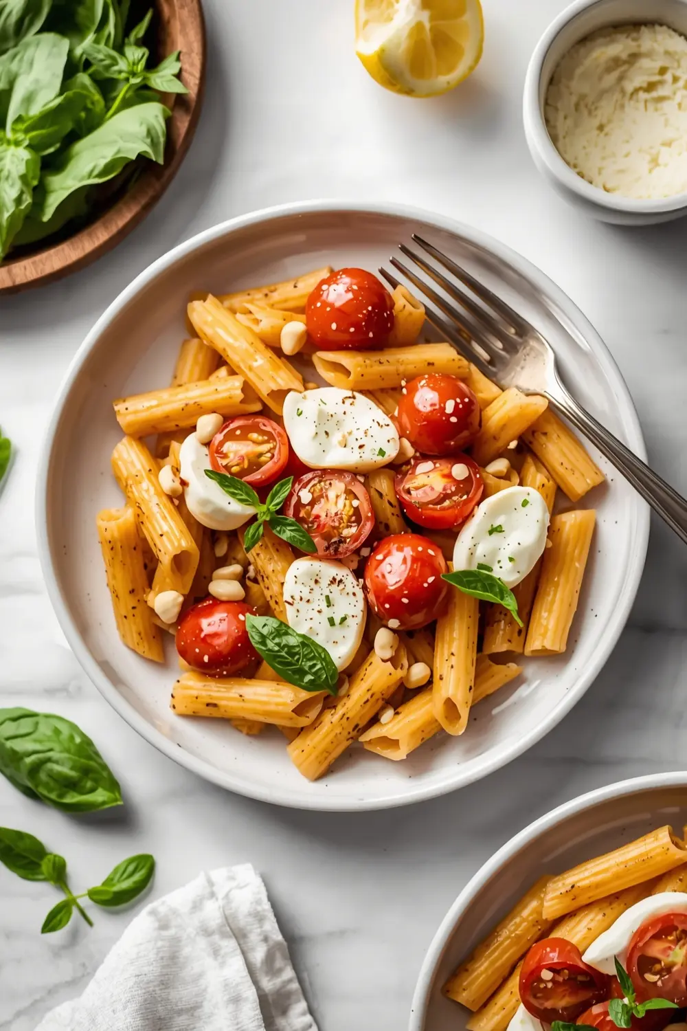 summer caprese pasta family