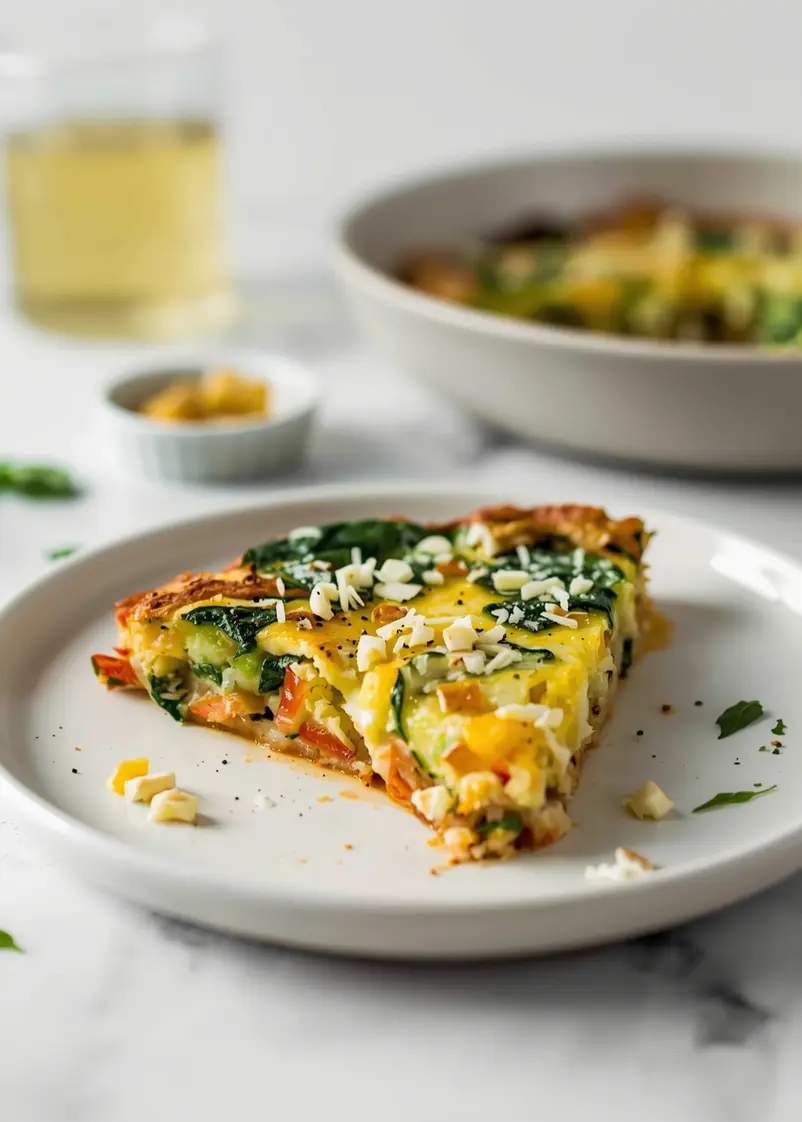 summer vegetable frittata family ready to serve